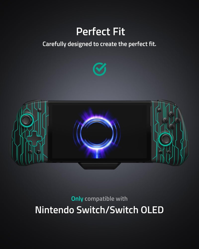 FUNLAB Switch Joypad Controller Customizable for Nintendo Switch Joycon, Ergonomic Switch handheld Controller, Luminpad Switch Controles One-Piece Controllers Replacement- 7 LED Colors/Turbo/Mapping - Image 3